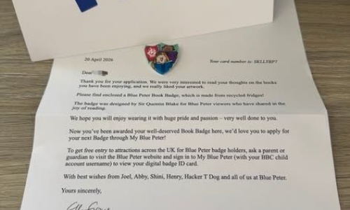 News &raquo; Blue Peter Badge Achieved